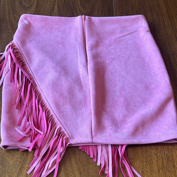 Windsor Blush Fringe Mini Skirt - Picture 4 of 5